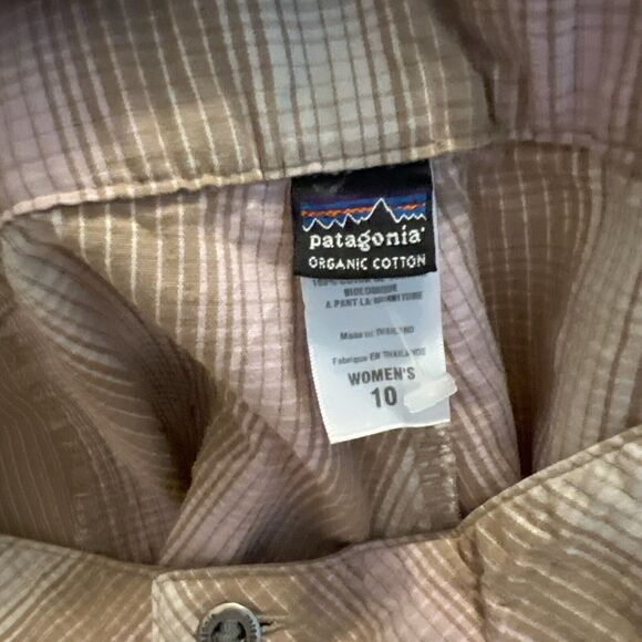 Patagonia Shorts Women Size 10 Slabstick Striped Flat Front Hiking - Picture 3 of 3